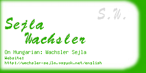 sejla wachsler business card